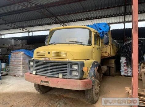 caminhão-caçamba-basculante-mercedes-benz-L-1986-oportunidade-investimento-leilão-online