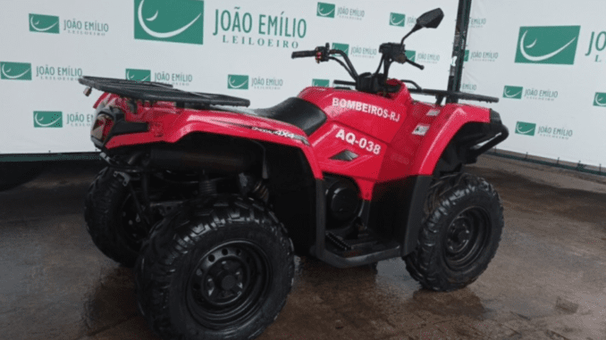 moto quadriciclo leilão bombeiros