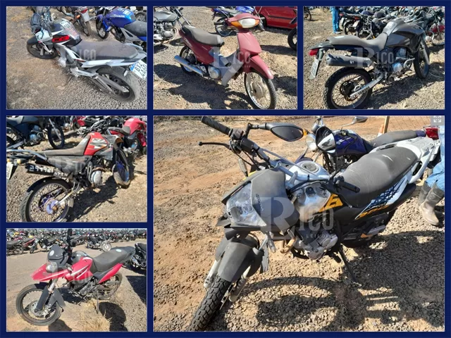 Honda XRE, Biz, Yamaha Tenere e Outras Motos a partir de 200 no Leilão do Detran
