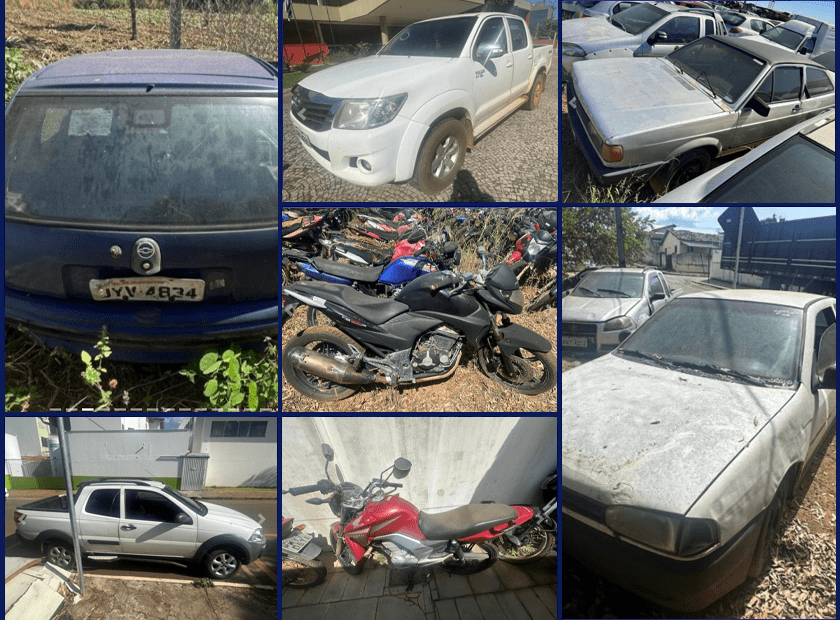 21-06 Leilão da Polícia Civil Tem Avião Toyota Hilux, Fiat Strada, Gol Quadrado e motos a partir de Mil Reais