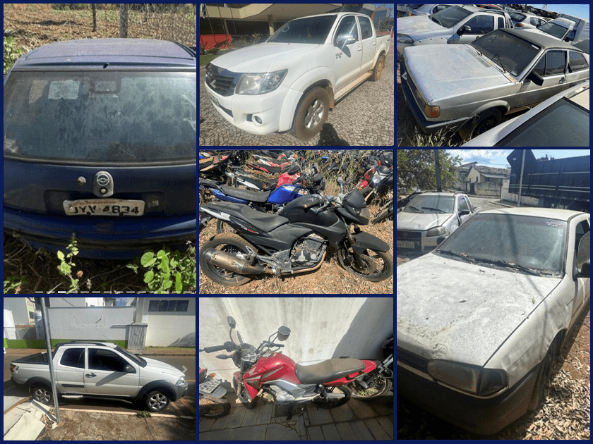 21-06 Leilão da Polícia Civil Tem Avião Toyota Hilux, Fiat Strada, Gol Quadrado e motos a partir de Mil Reais