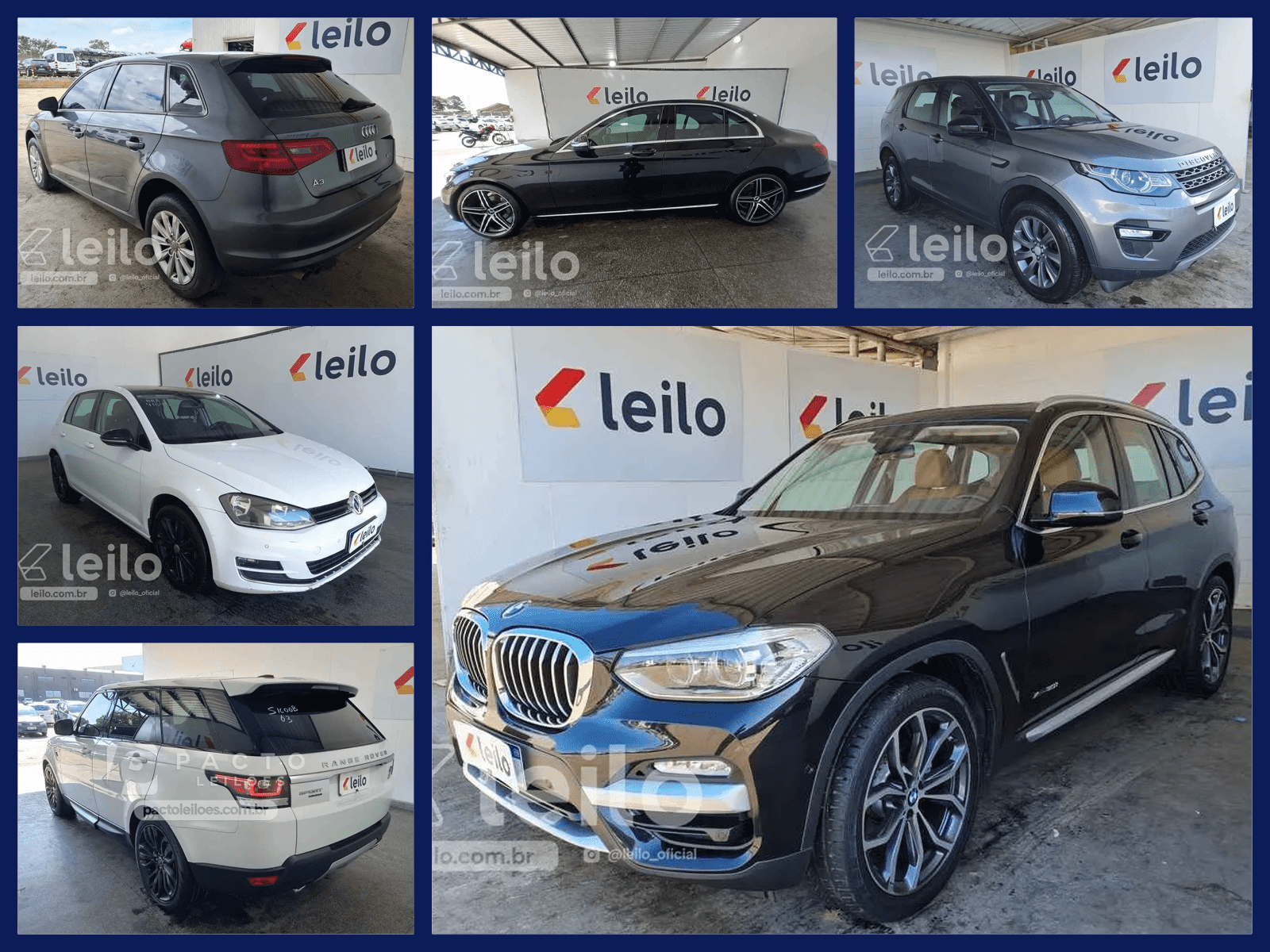 Leilão de Banco tem carros e SUVs de Luxo com BMW X3, Audi A3 SportBack, Mercedes C200 e Land Rover