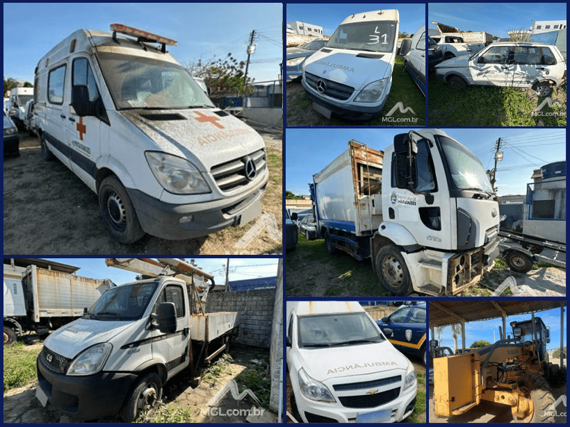 Leilão de Prefeitura tem Mercedes-Benz Sprinter, Caminhões Iveco, Agrale e Tratores