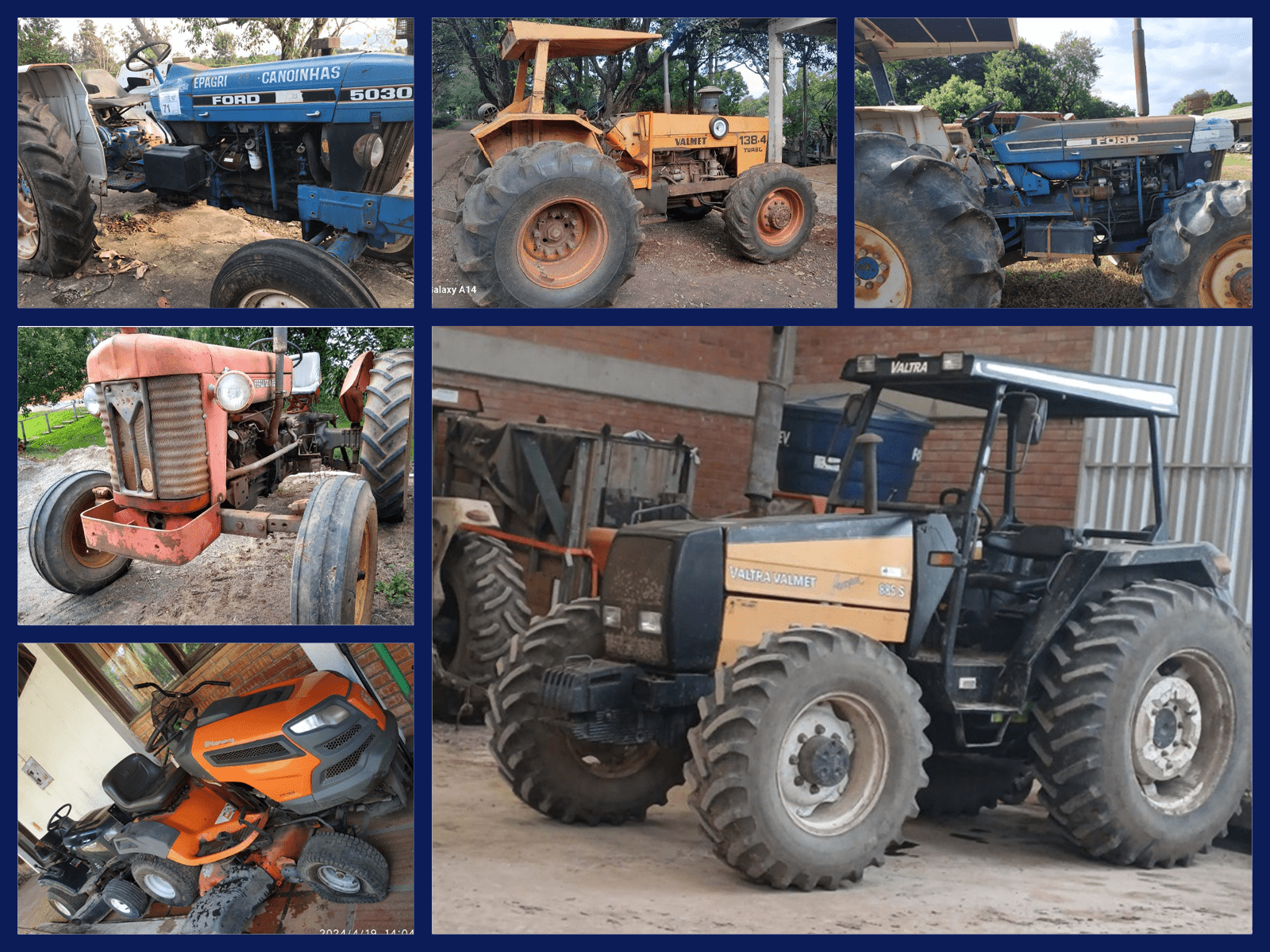 Trator Ford, Massey Fergusson, Valmet a partir de 4 Mil Reais, e Outros Equipamentos Agrícolas no Leilão de Estatal