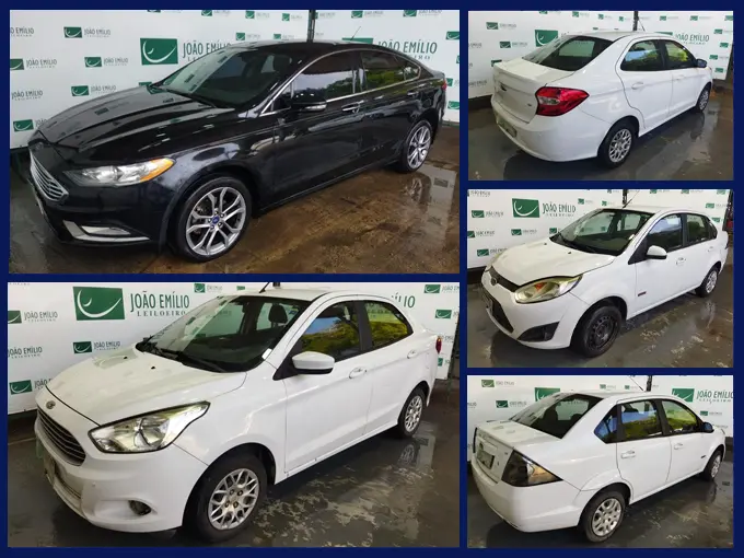 24 Ford Ka, Fiesta e Fusion no Leilão da Firjan