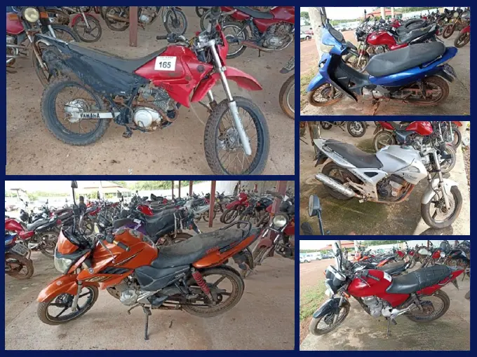 73 Motos a partir de 50 Reais no Mega Leilão do Detran