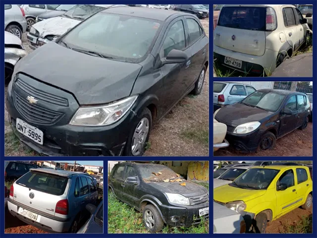 Chevrolet Celta, Onix, Fiat Uno Vivace, Volkswagen Gol a partir de 400 reais no Leilão da PRF