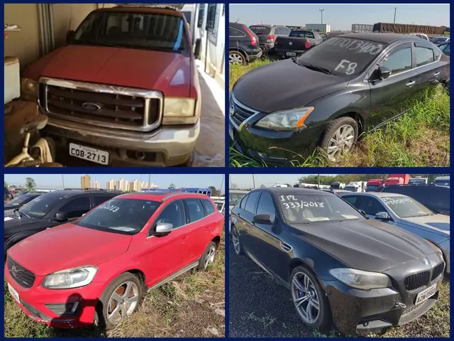 Ford F250, Nissan Sentra, Volvo XC60 e BMW M5 no Leilão Judicial