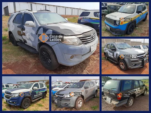 Leilão de Viaturas da Polícia Civil e Militar tem Hilux SW4, Trailblaze, Blazer, Renegade e Outras SUV