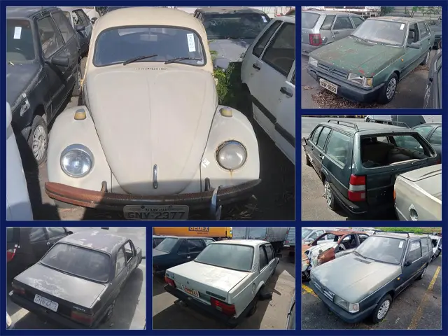 Leilão de Trânsito tem Veículos dos Anos 80 e 90 como Fusca, Monza, Opala, Chevette, Caravan a partir de 200 reais