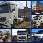 Leilão do Banco Mercedes tem Sprinter, Caminhões Actros, Semirreboque e Outros