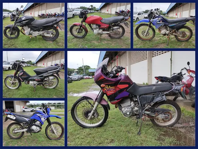 Motos Honda Sahara, Twister, Yamaha XTZ Lander e Outras a partir de 100 Reais no Leilão do Ministério da Justiça