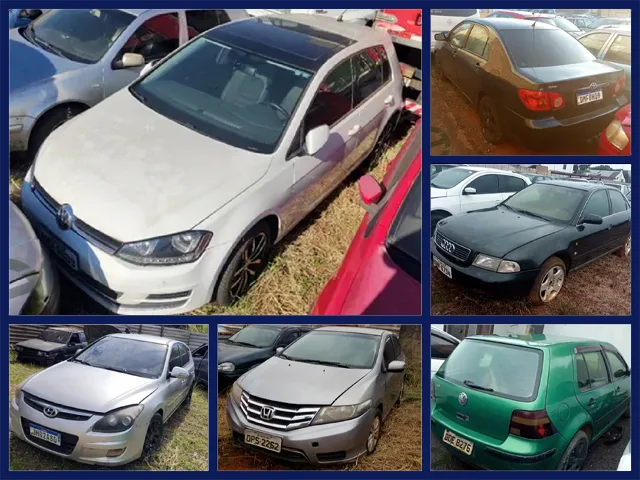 Volkswagen Golf, Audi A3, Toyota Corolla, Honda Civic e City, a partir de 800 Reais no Leilão da PRF