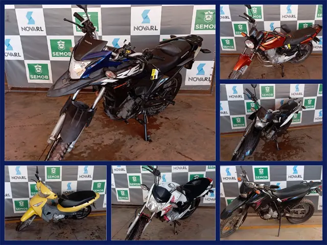 390 Motos Honda, Yamaha, Suzuki, Dafra e Sundown a partir de 1 mil reais no Leilão da SEMOB