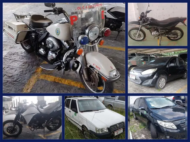 6 Harley-Davidson Police a partir de 1 mil, Toyota Corolla, Honda XRE e NXR, Fiat Uno a partir de 400 reais no Leilão de Viaturas do Exército