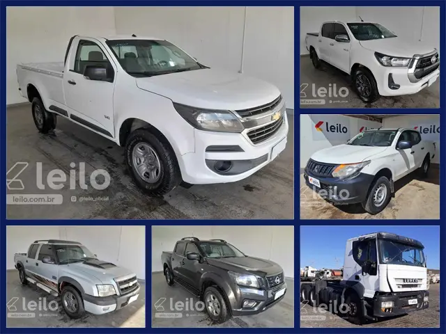 Chevrolet D20, S10, Toyota Hilux, Fiat Strada, Caminhões em Até 60x no Leilão de Banco