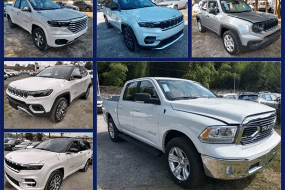 Dodge Ram Laramie, Rampage, Jeep Compass, Renegade e Commander Zero Km no Leilão