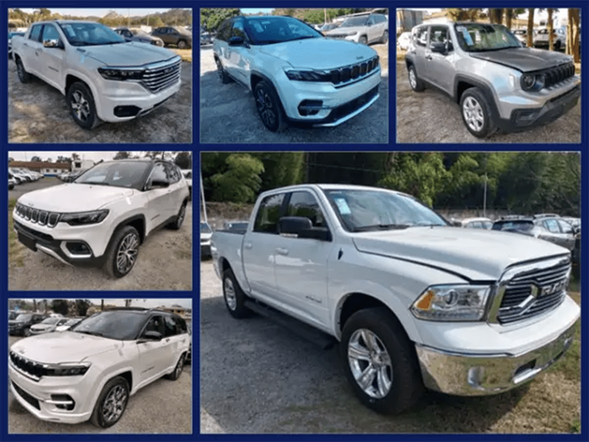 Dodge Ram Laramie, Rampage, Jeep Compass, Renegade e Commander Zero Km no Leilão