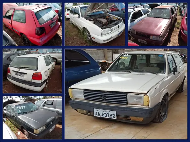 Golf GTI MK3, Santana, Parati e Gol Quadrado, Uno Eletronic e outros Clássicos no leilão do Detran