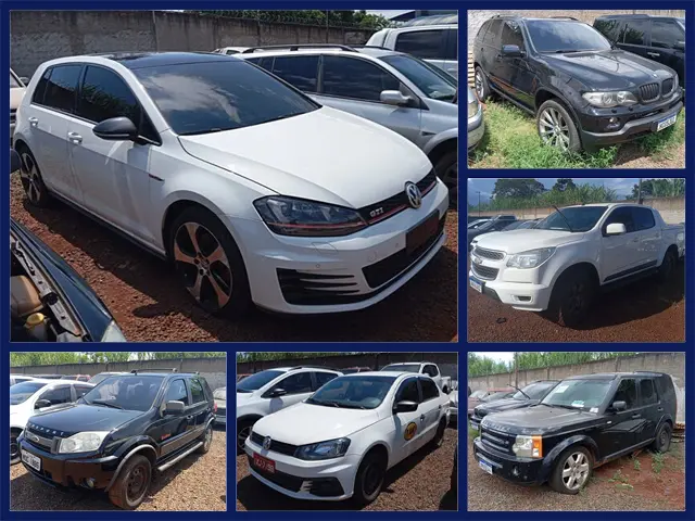 Golf GTI, BMW X5, Land Rover, GM S10 no leilão de combate ao tráfico de drogas