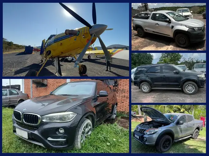 Leilão de Combate ao Tráfico de Drogas tem Avião, BMW X6, Fiat Strada, Toyota Hilux e Empilhadeiras