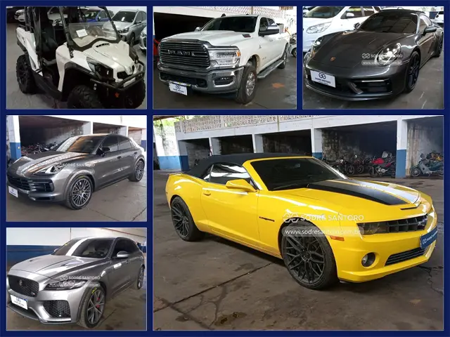 Leilão de Carros do PCC tem Porsche 911, Camaro SS, Dodge Ram e Outros Veículos