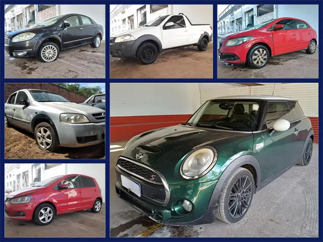 Mini Cooper a partir de 20 mil, Fiat Strada, Linea, Chevrolet Onix, Astra e outros no Leilão do Detran