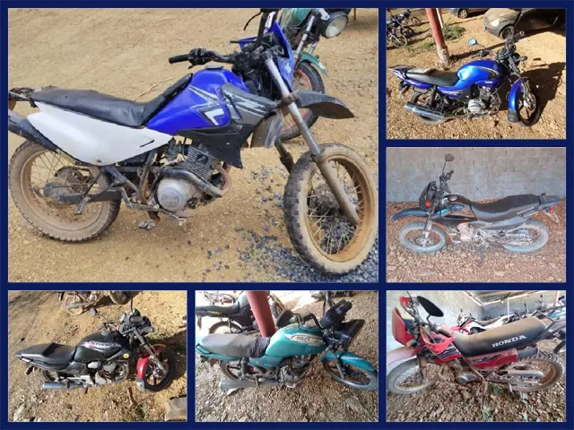 Motos Yamaha XTZ e YBR, Honda NXR e XLR a partir de 100 reais no Leilão do Detran