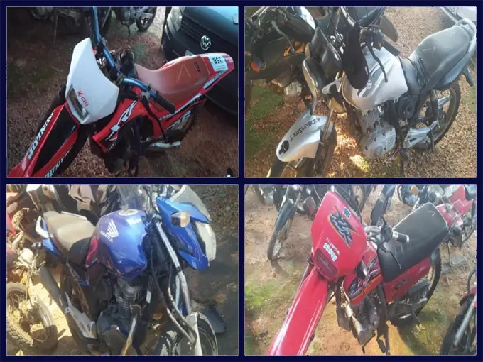 Motos a partir de 300 Reais no Leilão do Detran tem Honda CG, Biz, Yamaha YBR e Fazer