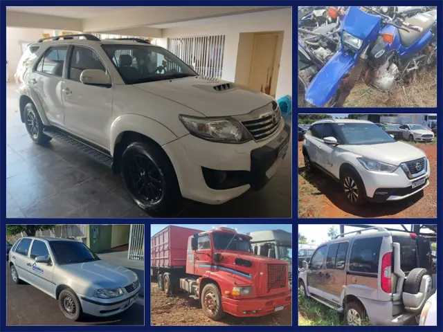 Toyota Hilux, Caminhões Volvo, Yamaha Xt 660, Fist Doblo e Outros veículos no leilão do Ministério da Justiça