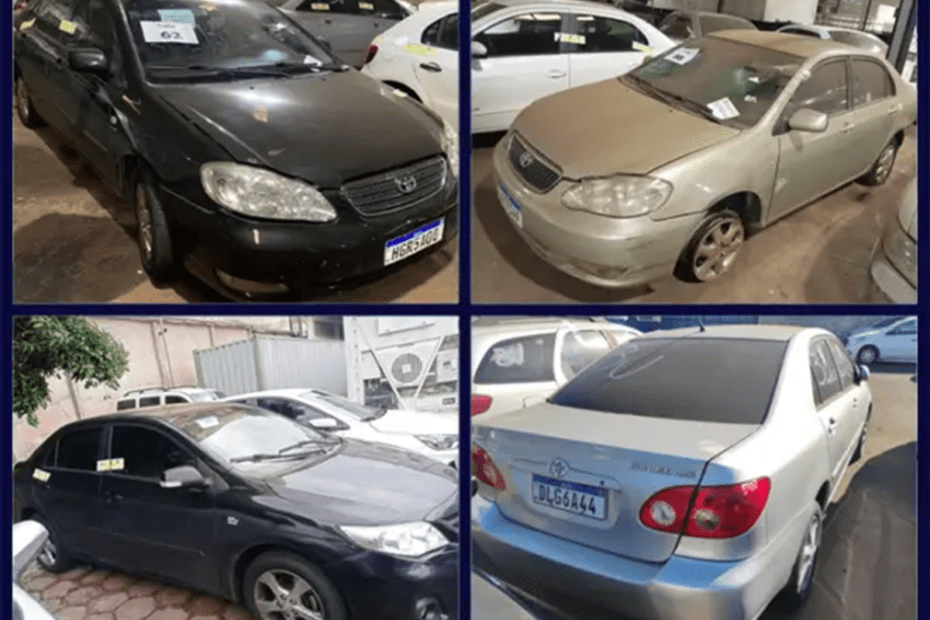 18 Toyota Corolla no Leilão de Veículos apreendidos pela Receita Federal