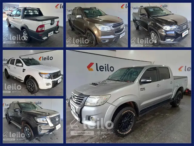 Toyota Hilux, Ford Ranger, GM S10, Fiat Strada Scania e Outros Veículos no Leilão do de Banco