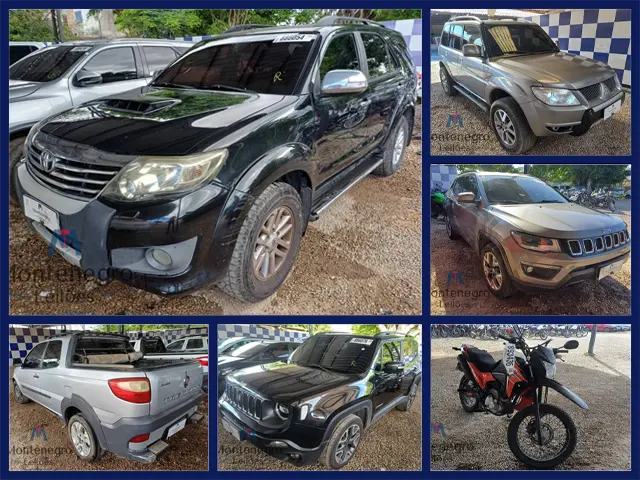 Toyota Hilux SW4, Pajero TR4, Jeep Compass, Fiat Strada e outros veículos no Leilão de Banco