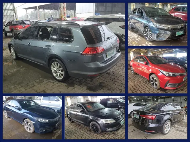 Volkswagen Golf Variant, Jetta TSI, Polo, Toyota Corolla, Honda City e Civic no Leilão da Enchente do RS