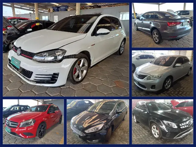 VW Golf GTI e Comfortline, Toyota Corolla, Audi A3, Mercedes-Benz GLA e A200 Turbo no Leilão de Seguradora