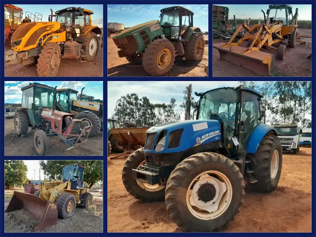 18 Tratores New Holland, Valtra, John Deere, Massey Ferguson e Outros Equipamentos no Leilão de Cooperativa Agrícola