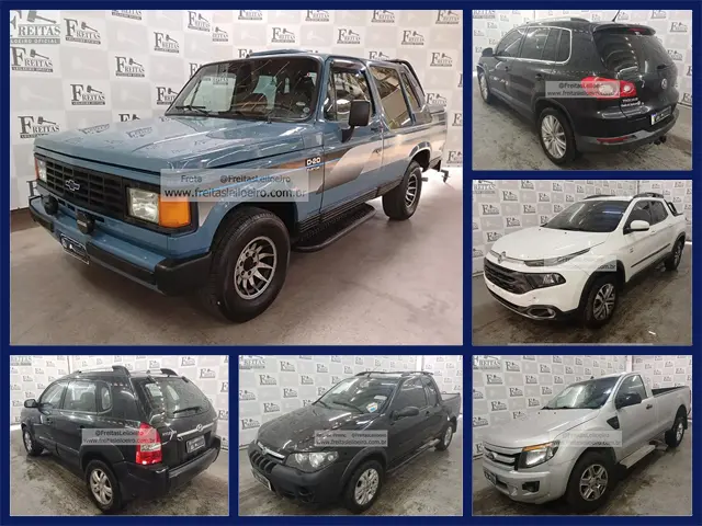 Chevrolet D20 Custom, Ford Ranger, Fiat Toro e Strada, VW Tiguan TSI e outras Caminhonetes e SUVs no Leilão de Financeira