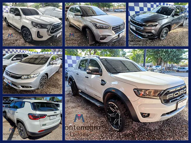 Ford Ranger, Toyota Hilux, Fiat Strada, Honda Civic, Jeep Compass e Commander no Leilão de Banco