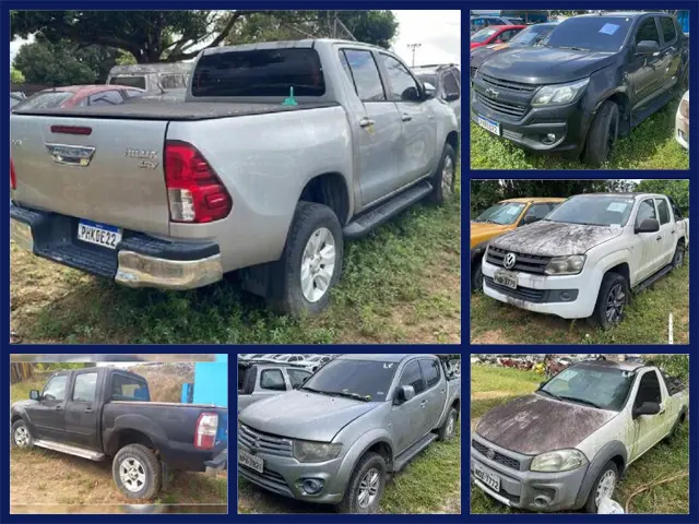 Hilux, GM S10, L200 Triton, Ranger e Outras Caminhonetes no Leilão de apreensões da Polícia Civil