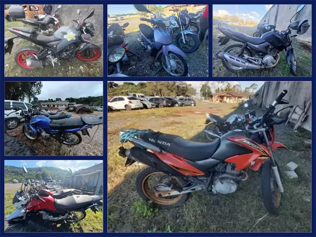 Honda NXR150 Bros, Biz, Lead, Titan, Yamaha MT03, Factor, YBR a partir de 500 reais no Leilão da PRF