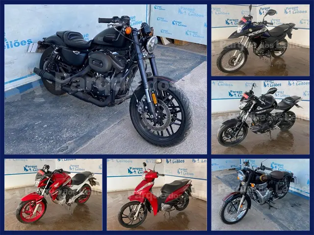 Harley Davidson, Honda XRE, Royal Enfield, Yamaha MT-03 e outras motos no Leilão de Banco