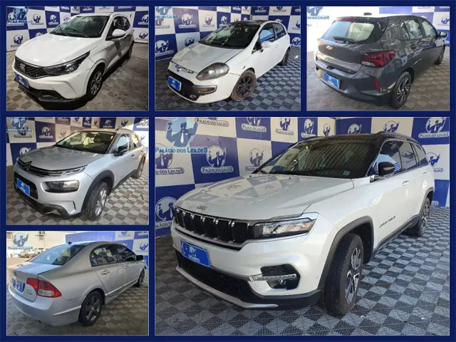 Jeep Commander, Honda Civic, Fiat Argo, Punto, GM Onix e outros veículos a partir de 2 mil no Leilão de Seguradora