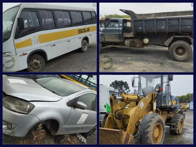 Leilão de Prefeitura tem Caminhão Ford 14000, Volkswagen, Ônibus, Carros e Máquinas Agrícolas