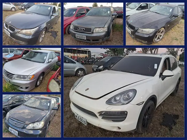 Porsche Cayenne, BMW 550I e 320I, Audi A4, Corolla, Civic e mais de 500 veículos no Leilão do DETRAN