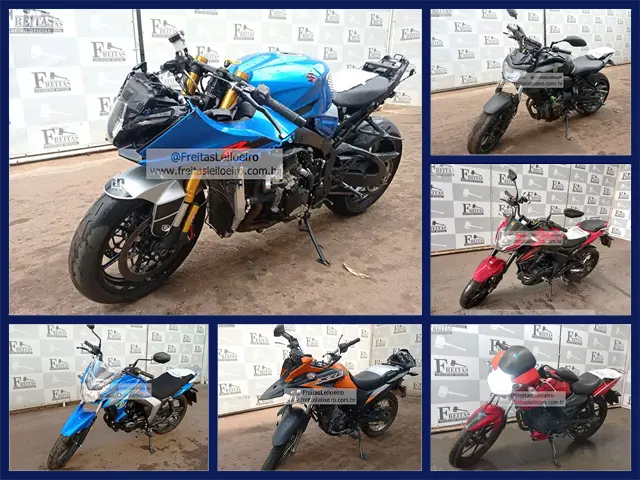 Suzuki GSX-R1000, Yamaha MT07, JTZ DR 160 e DK 150, TVS Apache a partir de 600 reais no Leilão de Financeiras