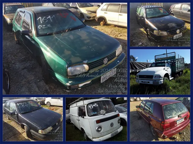 Volkswagen Golf a partir de 1 mil, Parati, Gol, Kombi, Ford F-100, Fiat Tempra e outros a partir de 700 reais no Leilão do Detran