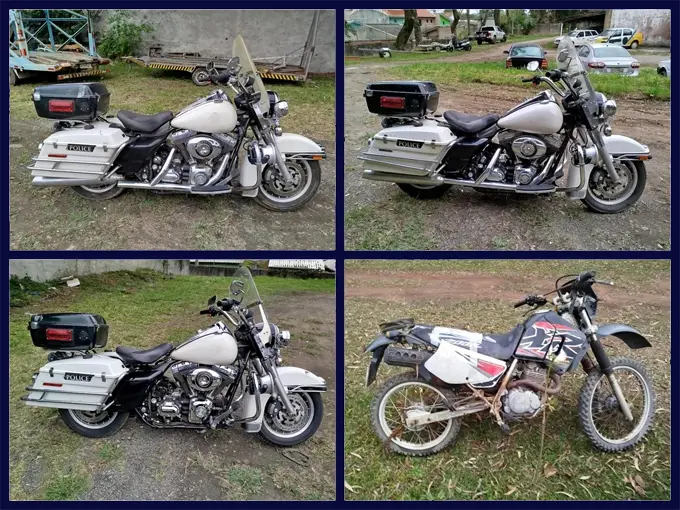 3 Harley Davidson Road King Police a parir de 15 mil e Honda XR no leilão de viaturas da Polícia Militar