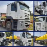 94 Caminhões Mercedes-Benz, Volvo, Volkswagen e Semirreboque tanque no leilão de Transportadora