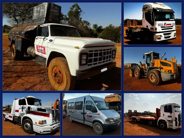 Ford F11000, Renault Master, Caminhões Iveco, VW, Volvo e Máquinas Agrícolas no Leilão de Transportadora