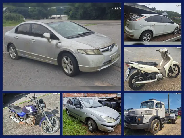 Honda Civic e Ford Focus a partir de 1 mil, Caminhão Mercedes-Benz, Honda CG e outros veículos no leilão de combate ao tráfico de drogas